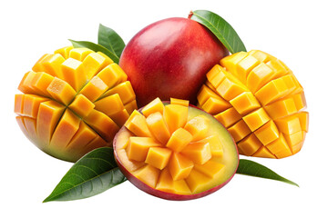 Ripe Mango Fruit with Smooth Skin Isolated on Transparent Background