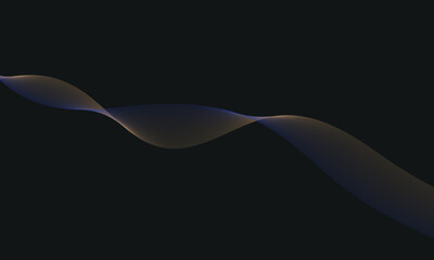 abstract colorful wave line and black color background pattern design