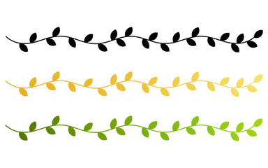 Minimalist leaf line decoration