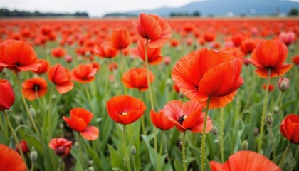 Obraz premium Scenic spring landscape with cherry blossoms and flowing stream 