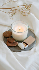Cozy Candlelit Serenity With Natural Elements And Matches
