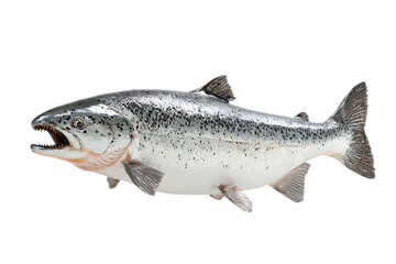 Naklejka premium Close up of a fresh, raw salmon fish.