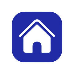 minimalist home button icon for apps and website,  UI/UX design app home button.
