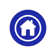 minimalist home button icon for apps and website,  UI/UX design app home button.