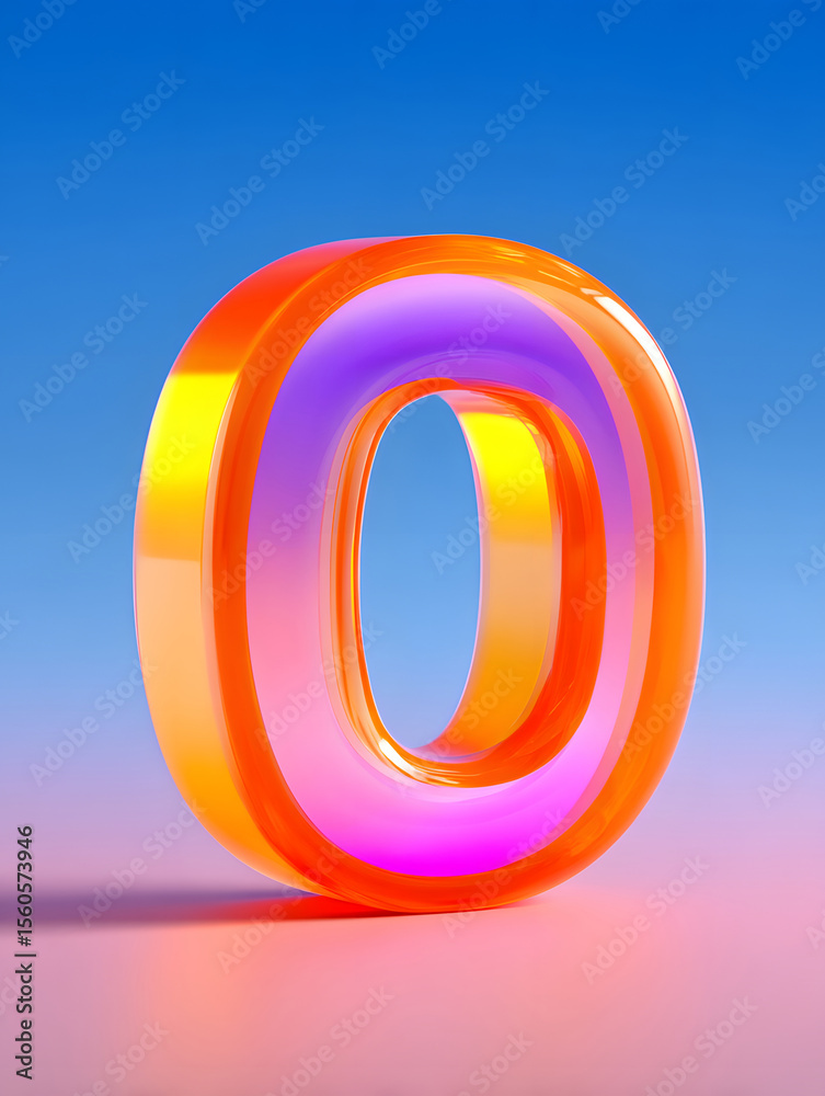 Poster 3d rendering digital font big sale event countdown concept element