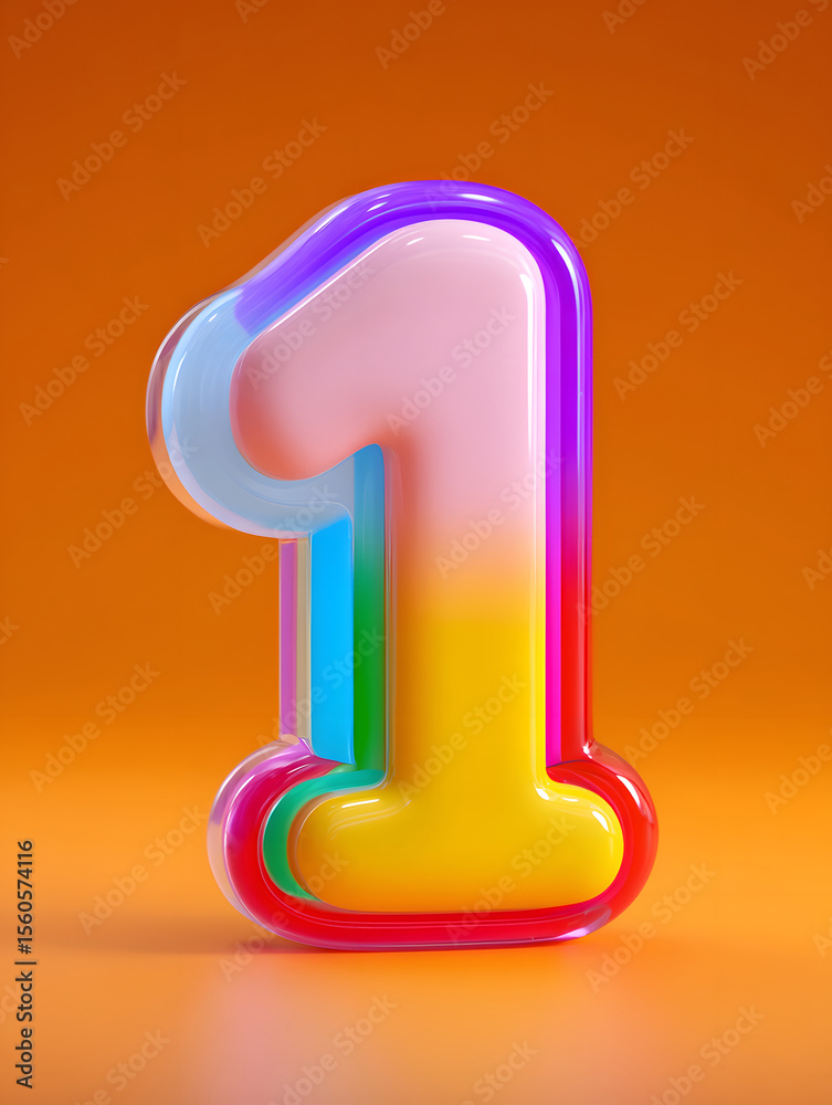 Poster 3d rendering digital font big sale event countdown concept element