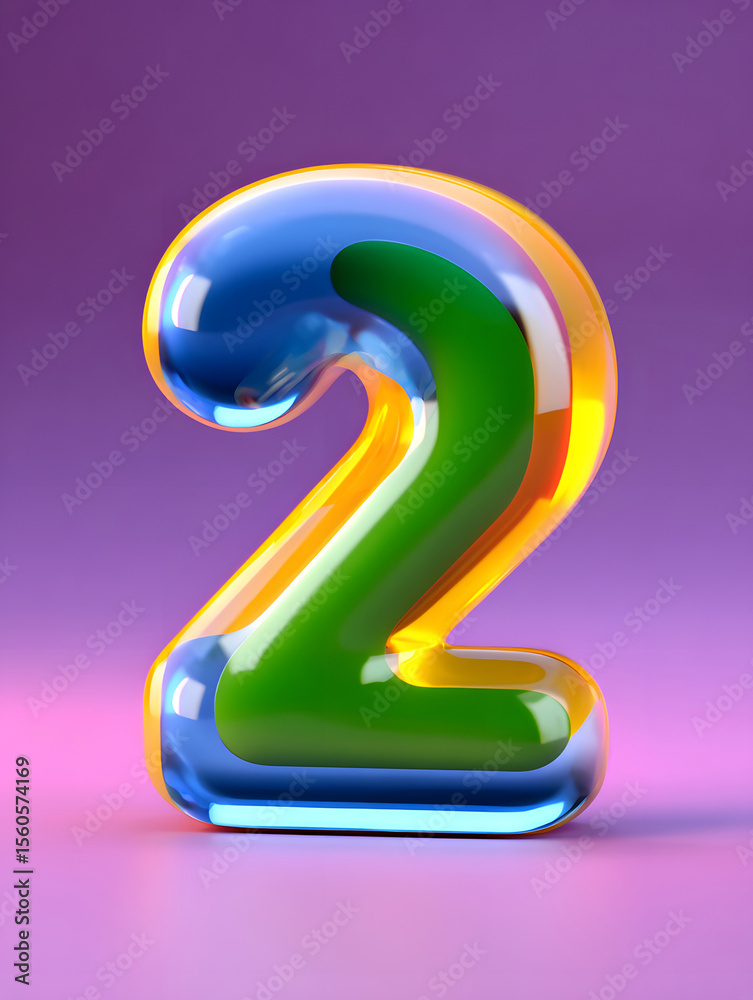 Poster 3d rendering digital font big sale event countdown concept element