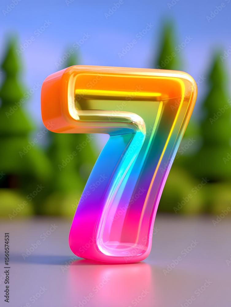 Fototapete 3d rendering digital font big sale event countdown concept element