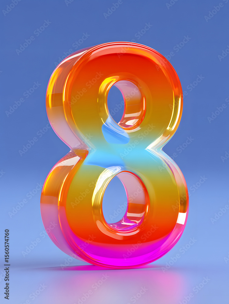 Fototapete 3d rendering digital font big sale event countdown concept element