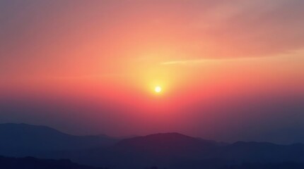Obraz premium A photo realistic scene portrays a 4K resolution sunset gradient where colors subtly shift, reminiscent of last rays of daylight.
