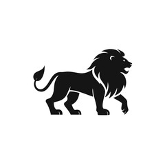 Obraz premium lion black silhouette