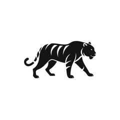 tiger on black background