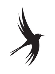 Barn Swallow Bird Silhouette Vector