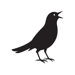 Blackbird With Sweden Flag Silhouette