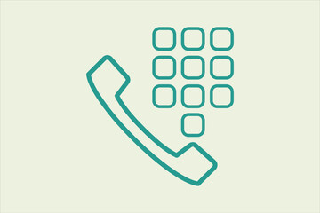 call number icon. icon related to UI elements. suitable for web site, app, user interfaces,element, printable etc. line icon style. simple vector design editable