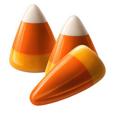 Fototapeta premium Candy corn sweet treat isolated on transparent background
