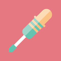Soft Color Screwdriver – Simple Tool Vector Graphic for Assembly or Electronics Repair