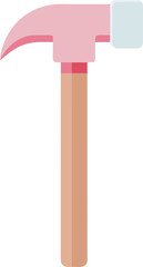 Soft Color Hammer – Simple Construction Vector Graphic for Workshop or Hardware Store