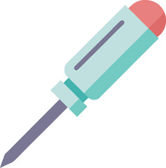 Soft Color Screwdriver – Simple Tool Vector Graphic for Assembly or Electronics Repair