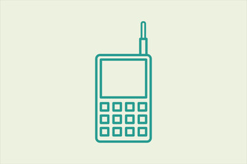 Cell phone icon. icon related to UI elements. suitable for web site, app, user interfaces,element, printable etc. line icon style. simple vector design editable