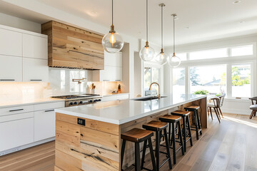 modern kitchen interior with kitchen