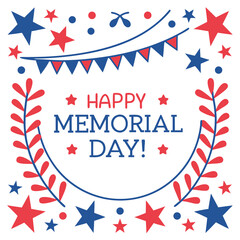 Fototapeta premium Celebrate American Independence With These Festive Memorial Day Graphics