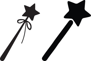 vector illustration of a magic wand