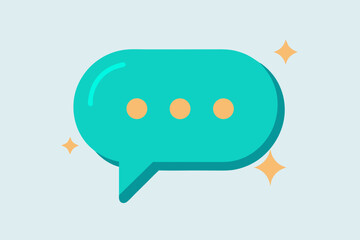 speech bubble flat vector communication set