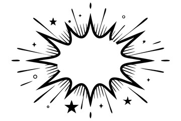 minimal comic line burst shape effect pack