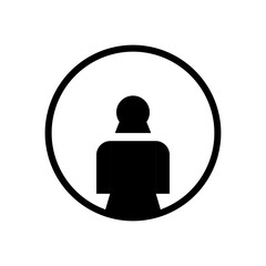 female toilet icon, female bathroom vector illustration