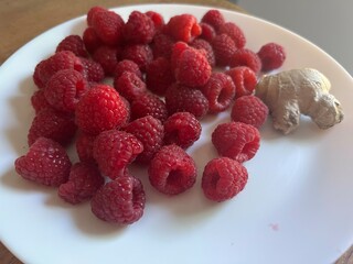 raspberries in a bowl