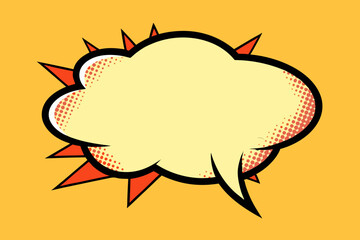 fun empty comic speech bubble icon