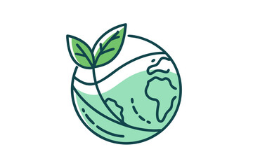 simple hand drawn doodle eco icon