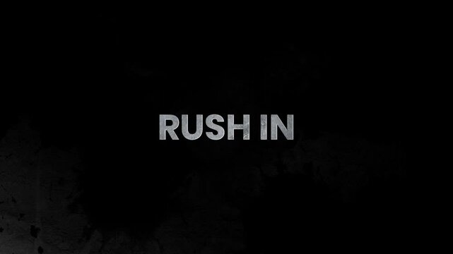 Rush In &ndash; Bold 3D Text Animation in 4K for Urgent Marketing Pushes