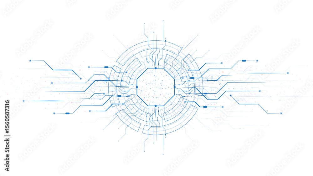 Poster abstract technological background with various technological elements. structure pattern technology 