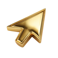 Golden Cursor 3D Render of a Luxurious Computer Pointer