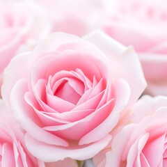Soft Pink Roses Delicate Beauty of Nature's Romantic Blooms