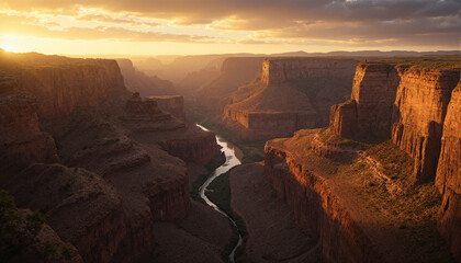 The image shows the grand canyon in Arizona at sunset