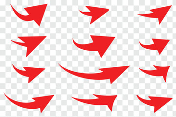 arrow marker isolated png mark. Arrow icons set. Arrow collection. Simple arrow big set. Vector illustration eps 10