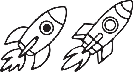 space rocket vector illustration