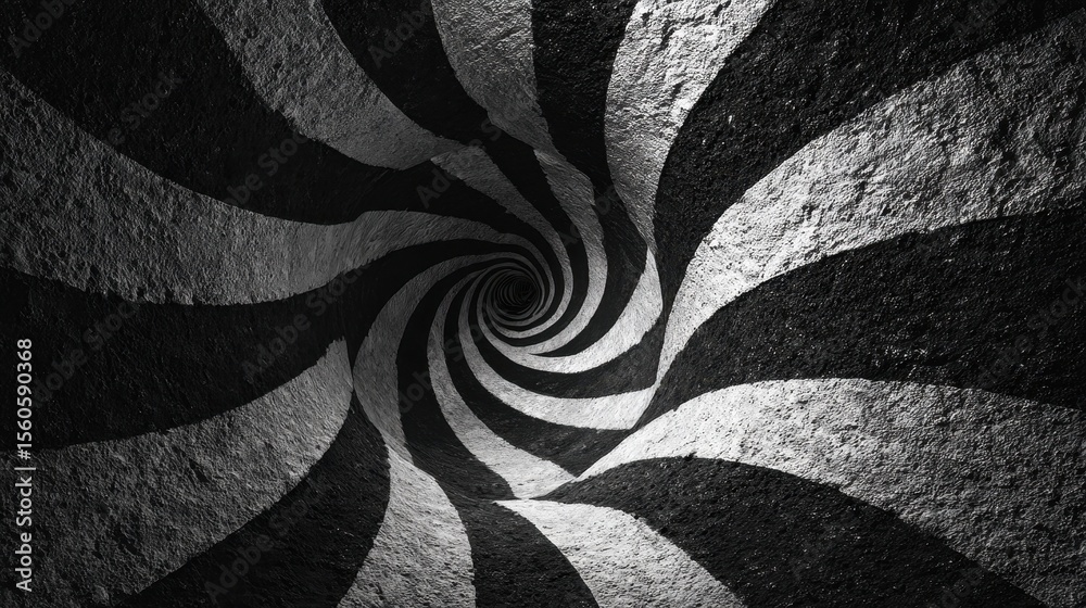 Poster Abstract background of black hole vortex with patterned gray surface