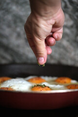 eggs in a pan