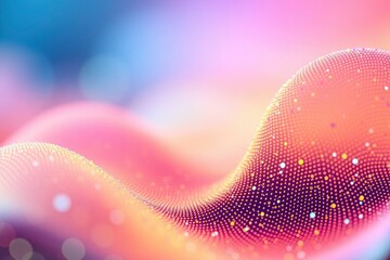 Wavy surface with dense colored dots abstract soft light