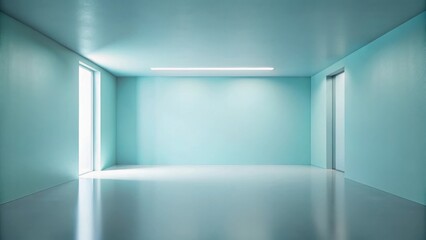 Serene Minimalist Room with Bright Window and Sliding Door, Ideal for Modern Interior Design Presentations