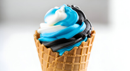 ice cream cone with chocolate