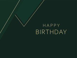 Birthday card on green background, abstract