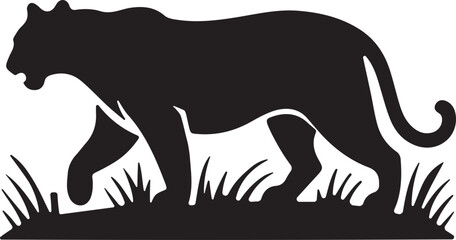 tiger, silhouette, wild, predator, feline, animal, jungle, nature, hunter, powerful, bigcat, wildlife, mammal, fierce, 