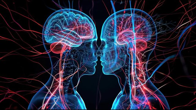 Side‑view neural map displays sympathetic arousal fading into parasympathetic calm along spinal and cranial routes
