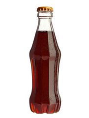 Cola in a Retro Glass Bottle - A high-resolution image of classic cola in a vintage bottle on transparent background

