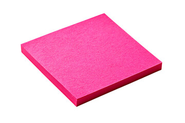 Fototapeta premium Single pink sticky note isolated on black background